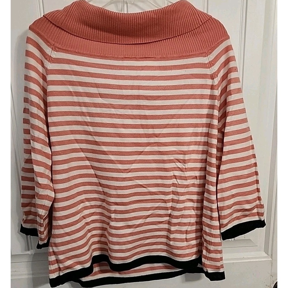 jason maxwell sweater L Pink White Stripe - Picture 4 of 4